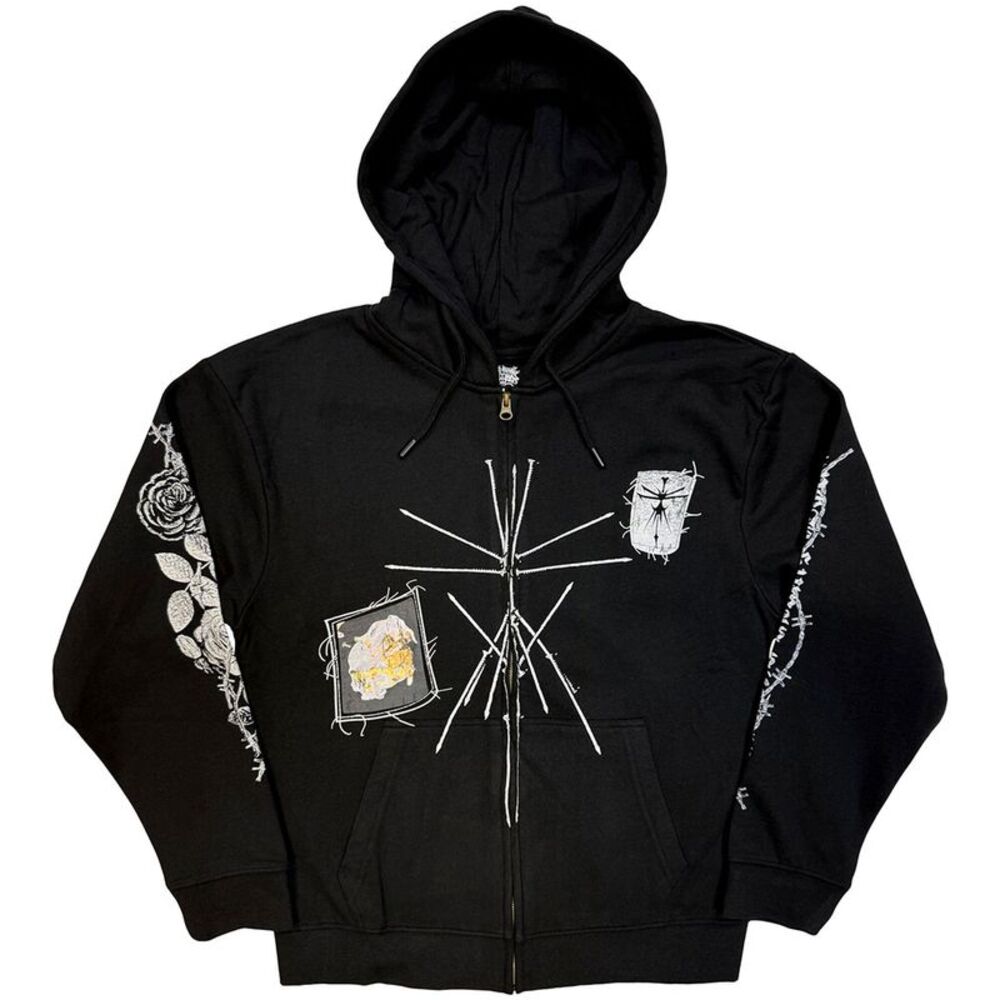 Bring Me The Horizon Unisex Adult Nailed Symbol Back Print Full Zip Hoodie / Bla